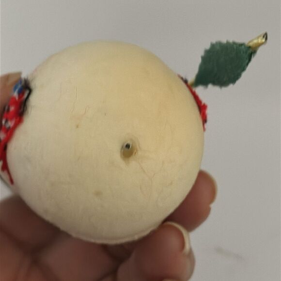 Vintage 60s/70s Snowman Holding Umbrella Flocked Styrofoam Christmas Ornament - Picture 6 of 6